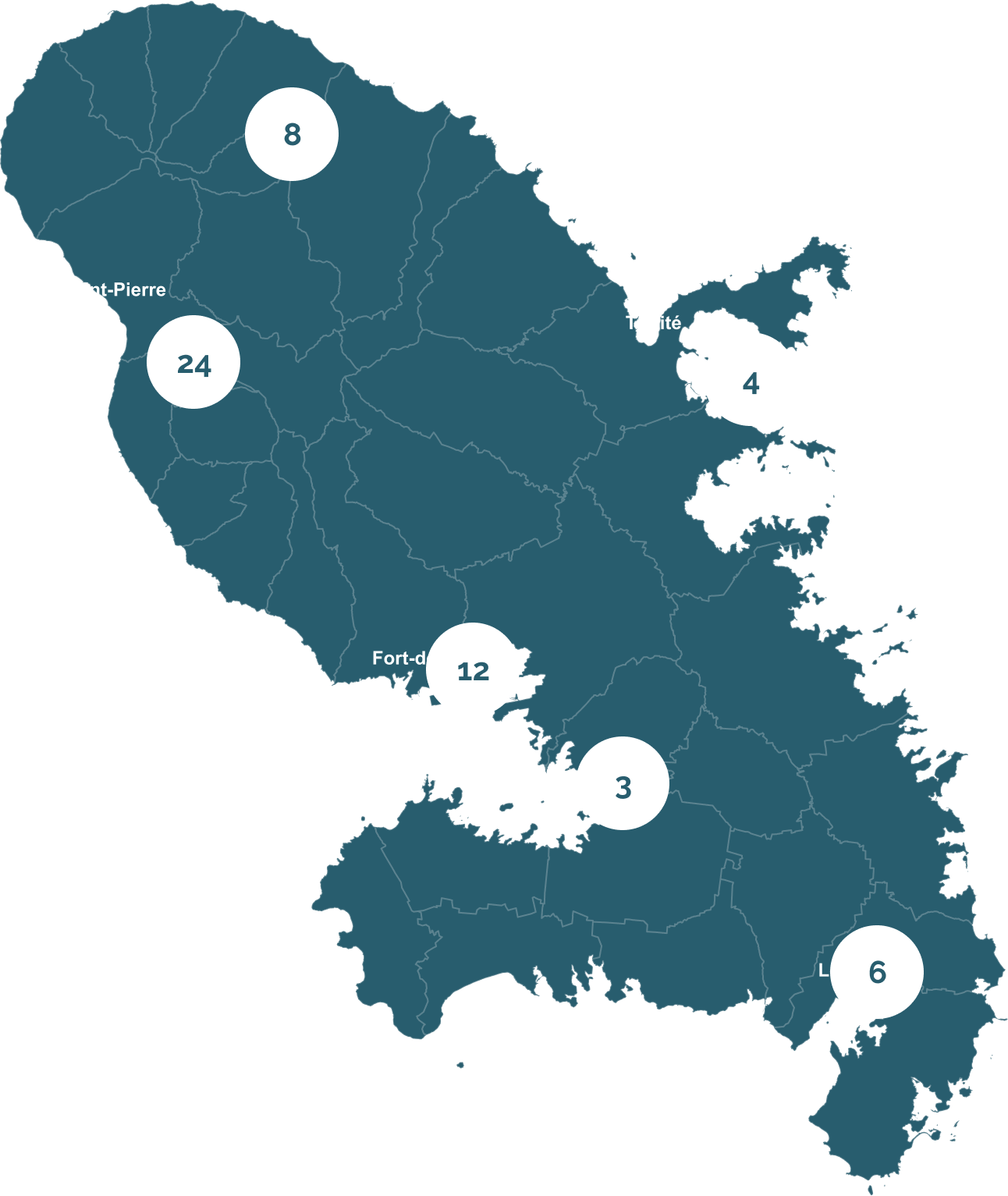 Carte de la martinique