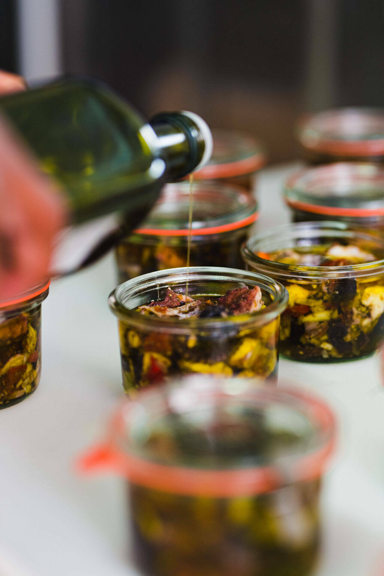 Préparation du chatrou confit