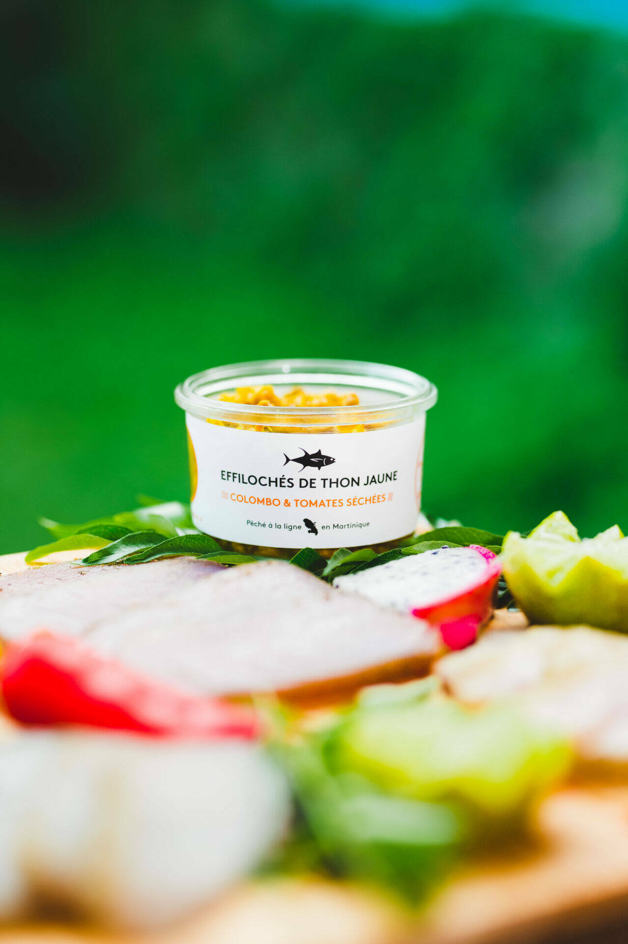 Bocal d'éffiloché de thon jaune