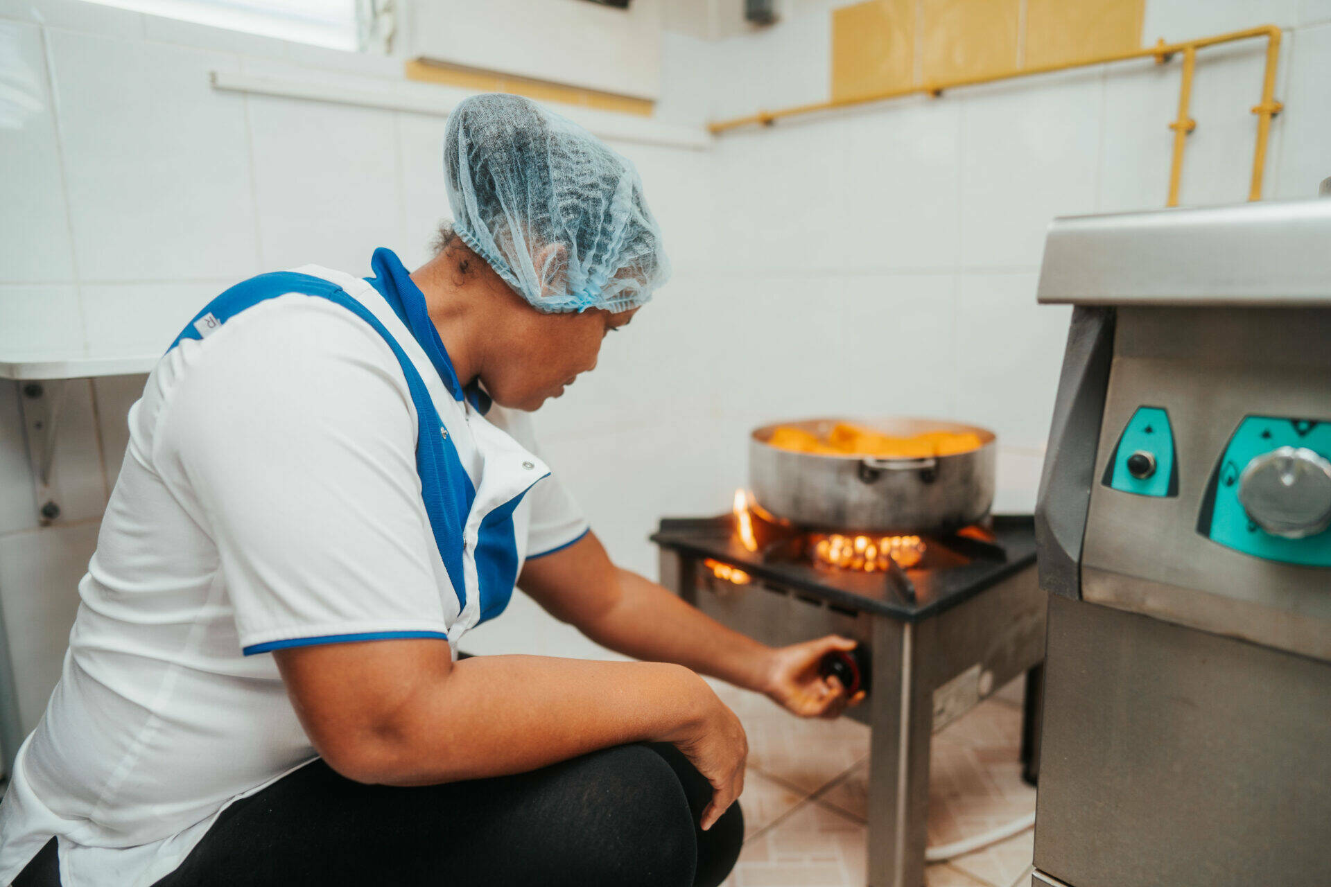 Giraumon dans une marmite sur le feu