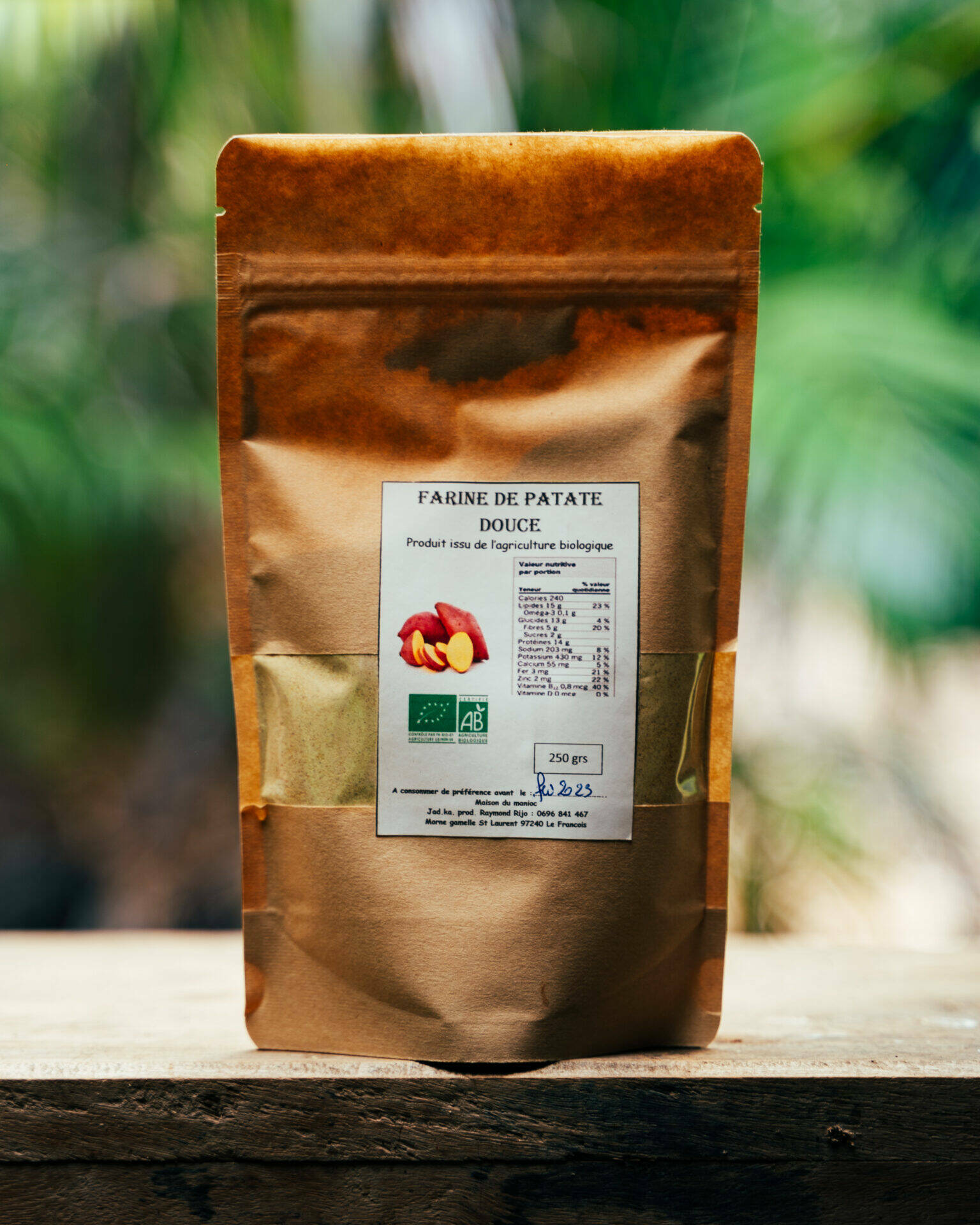 Paquet de farine de patate douce