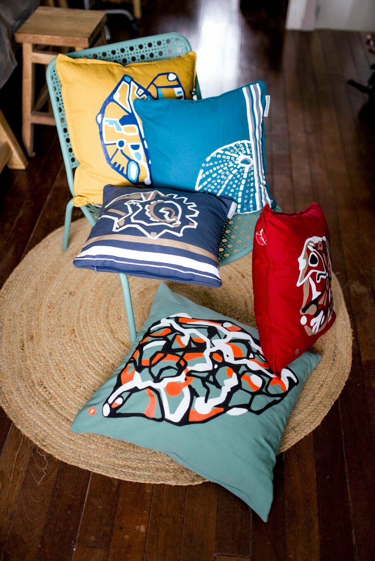 Coussins peint par Roseline