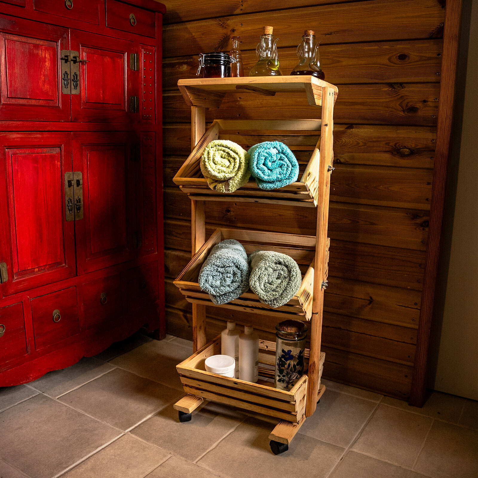 Meuble 3 paniers - Bois et Astuces