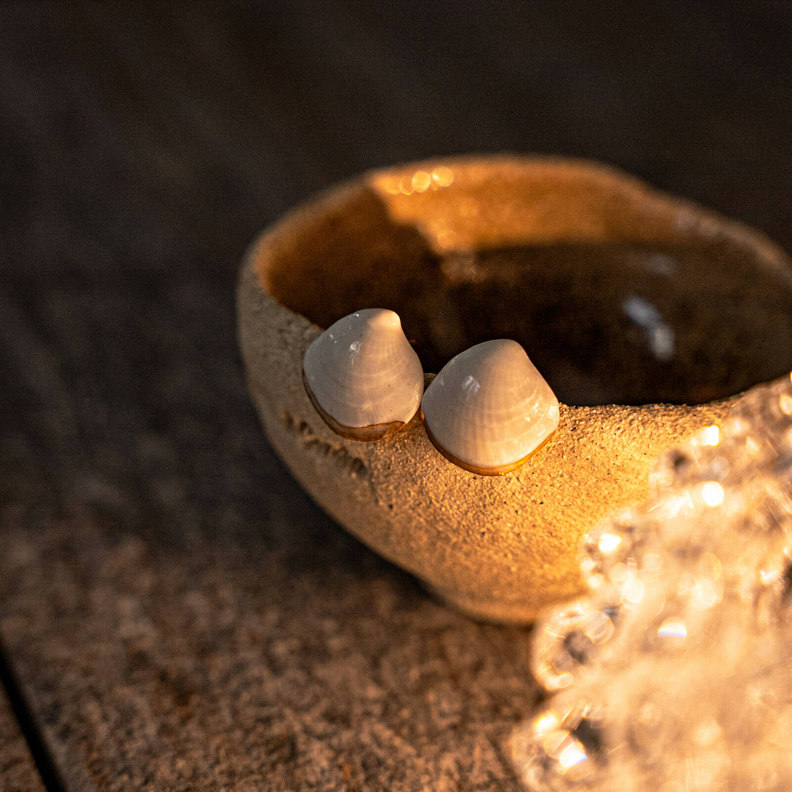 Boucles d'oreilles coquillage - Sable et Cendre